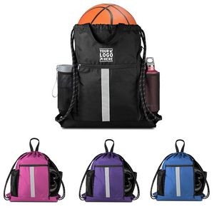 16 x 19.5 Inches Drawstring Backpack Sports Gym Bag