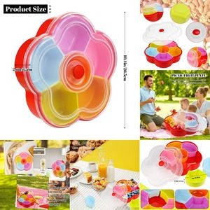 Separable Colored Flower Shaped Fruit Bowl