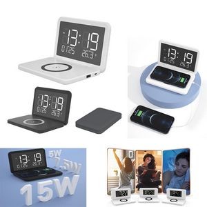 2 in 1 Alarm Clock Wireless Charger