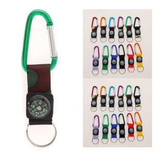 Camouflage Army Belt Clip Toy Compass Carabiner Keychains - Party Apparel Accessories