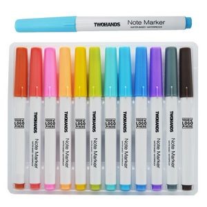12 Assorted Colors Ultra Fine Tip Color Marker Set