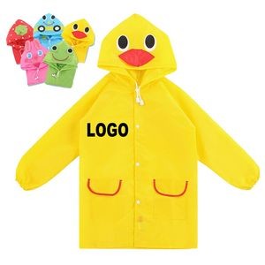 Bright Color Hooded Raincoat