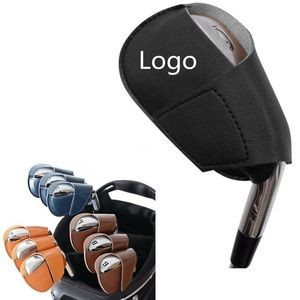 Leather Golf Iron Head Cover