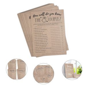 The Couples Guessing Question Pack Engagement Heavy Cardstock
