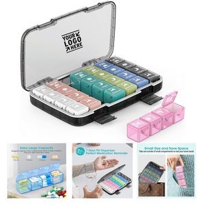 28 Compartments Extra Large Medicine Box 7 Days Weekly Travel Waterproof Pill Organizer
