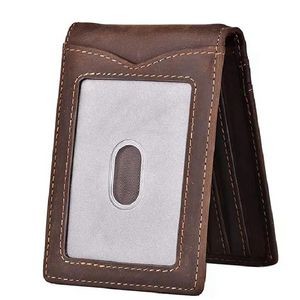 Leather Front Card Holder Wallet