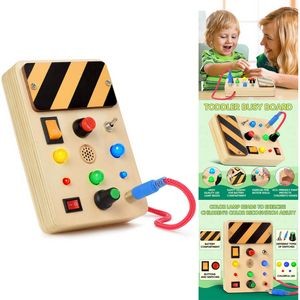 Busy Board with LED Light Sensory Toys for Toddlers 1-3