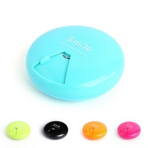 Round Rotating Plastic Pill Box