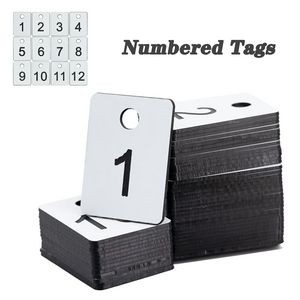 Rectangle Key Number Tags Number Disc with Hole (1-50)