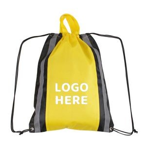 Reflective Drawstring Backpack Bag