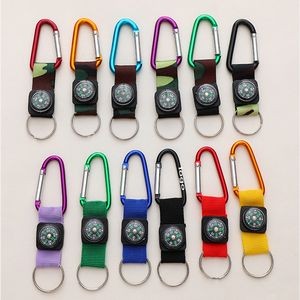 Compass Keychain with Strap