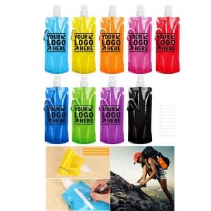 Reusable Canteen Foldable Drinking Water Bag with Clip