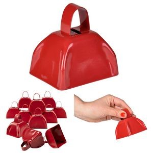 Red 3 Inch Cow Bell Noise Maker