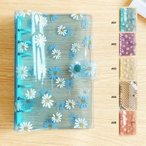 A6 Daisy 6 Ring Binder Covers PVC Notebook Cover