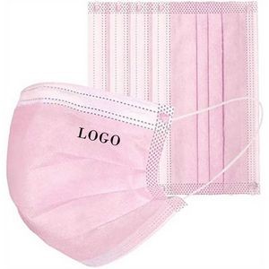 Disposable Pink Face Mask 3 Ply