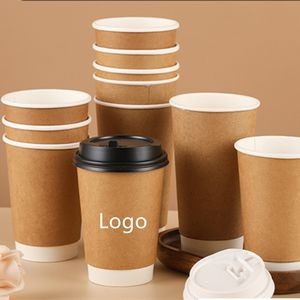 12 Oz Double-wall Paper Hot Drinks Cup with Lids