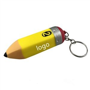 Pencil Stress Reliever With Keychain