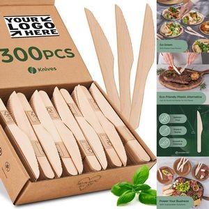 300 piece Wooden Disposable Knives