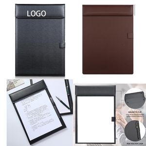 A4 Ultra Smooth PU Leather Clipboard