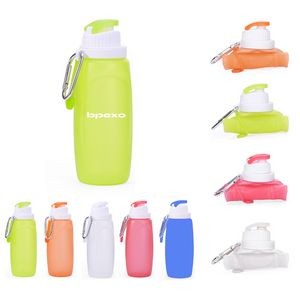 Collapsible Silicone Sport Water Bottle - 11 oz