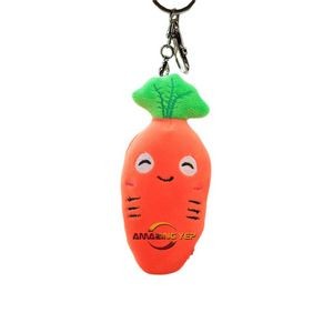 2.5" Plush Keychain Simulation Key Tag - Carrot