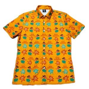 Summer Beach Printed Short Sleeve Camp Polyester Shirt