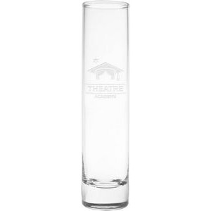 Clear Bud Vase - Deep Etched