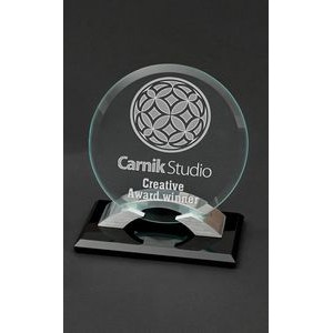 Medium Tangent Jade Crystal Award