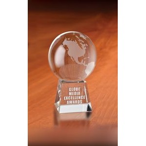 Atlantis Globe Optical Crystal Award