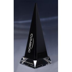 Large York Obelisk Optical Crystal Award