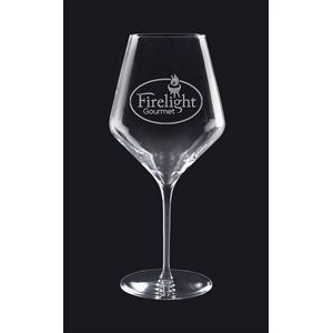 24 Oz. Prism Red Wine Glass - Deep Etched