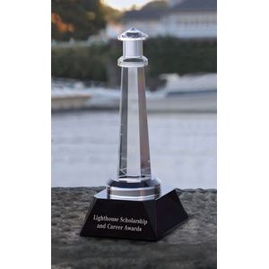 Small Cambridge Lighthouse Optical Crystal Award