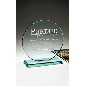 Small Rubino Jade Crystal Award