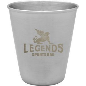 2 Oz. Steel City Stainless Steel Shot Glass - Laser Etched