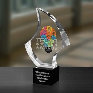 Medium Citrine Optical Crystal Award