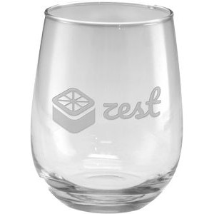 16.9 Oz. Stemless White Wine Glass - Deep Etched