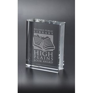Medium Book Optical Crystal Award