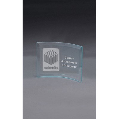 Medium Curved Jade Crystal Prisma Award