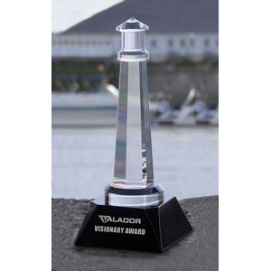 Large Cambridge Lighthouse Optical Crystal Award