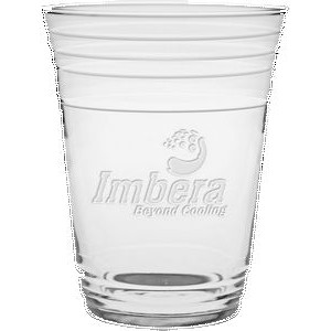 16 Oz. Glass Fill Up Cup - Etched