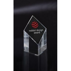 Small Diamond Pillar Optical Crystal Award