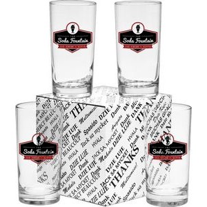 Thank You Deluxe Beverage Glasses (Set of 4)