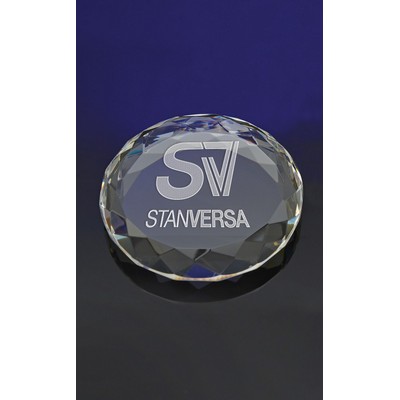 Faceted Circle Paperweight