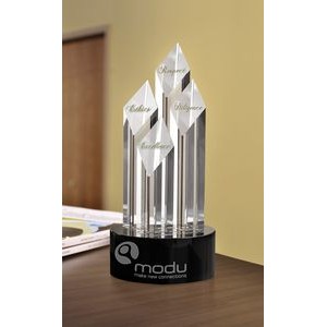 Small Majestic Diamond Tower Optical Crystal Award