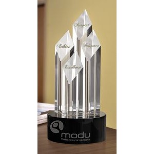 Majestic Diamond Tower Optical Crystal Award