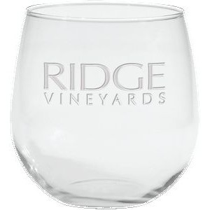 16.75 Oz. Stemless Red Wine Glass - Etched