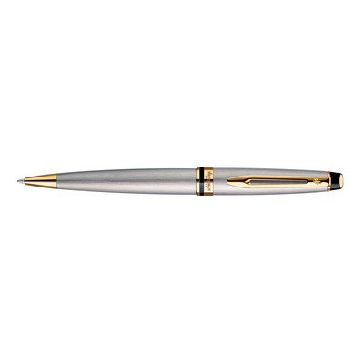 Waterman Expert Ball Point Stainless Steel Gold Trim Pen