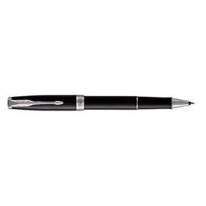 Parker Sonnet Lacquered Black Rollerball Pen With Chrome Trim