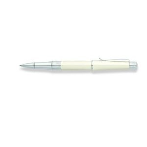 Cross Beverly Pearlescent White Lacquer Rollerball Pen Chrome Appts