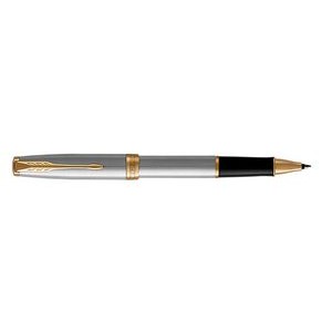 Parker Sonnet Stainless Steel Rollerball Pen With Gold Trim